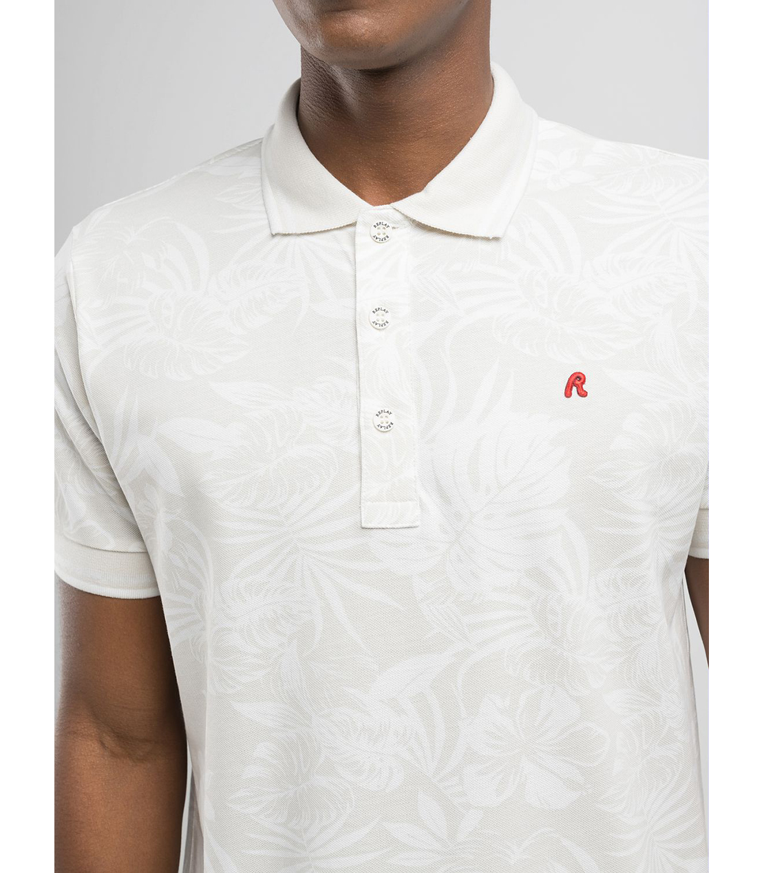 ボタニカルプリントコットンピケ ポロシャツ 詳細画像 サンドベージュ 5